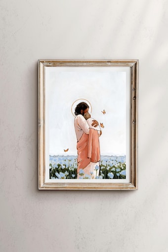Jesus Holding Angel Baby - Faith Art