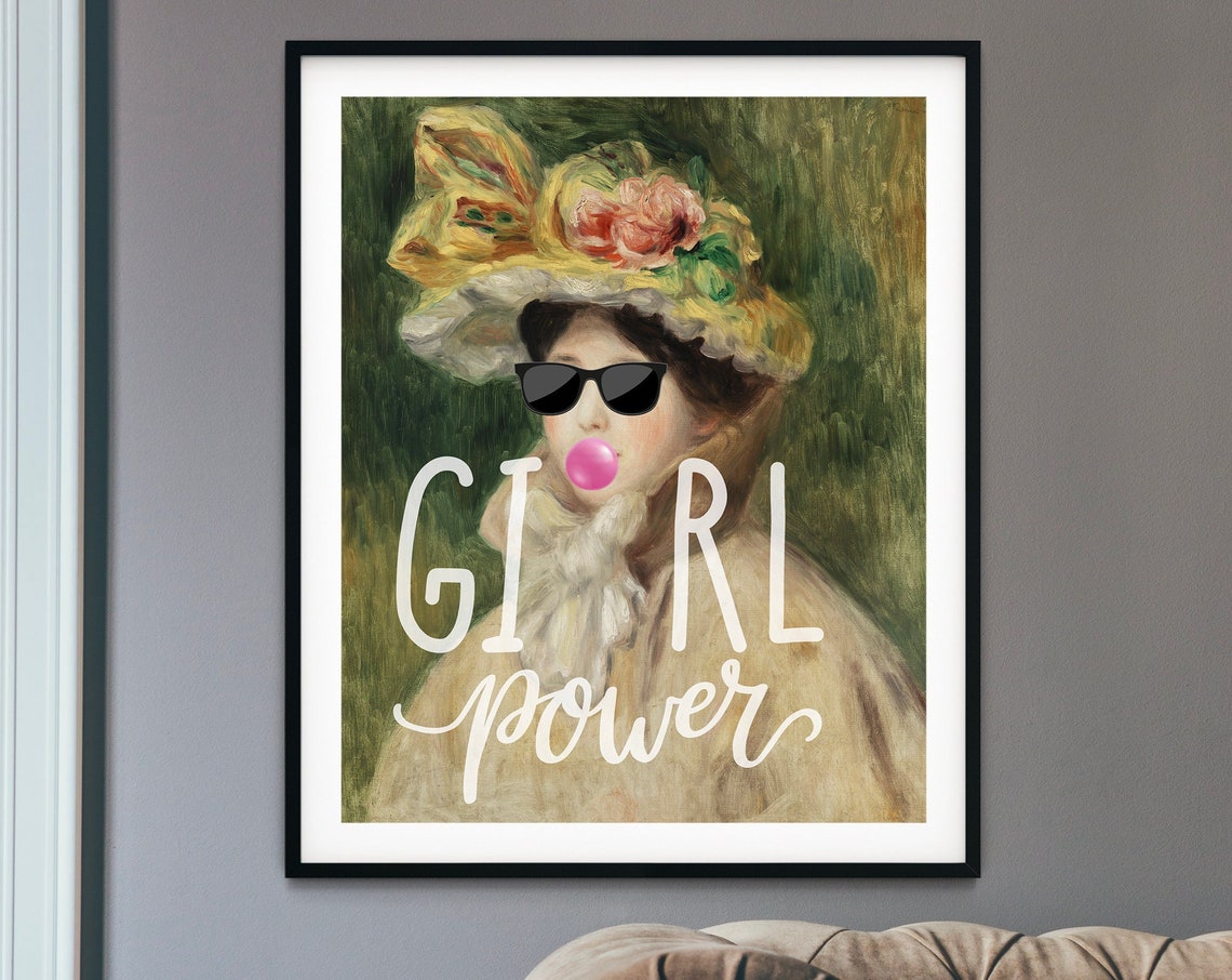 Girl Power Renoir Style Altered Classic Art Sunglasses Poster