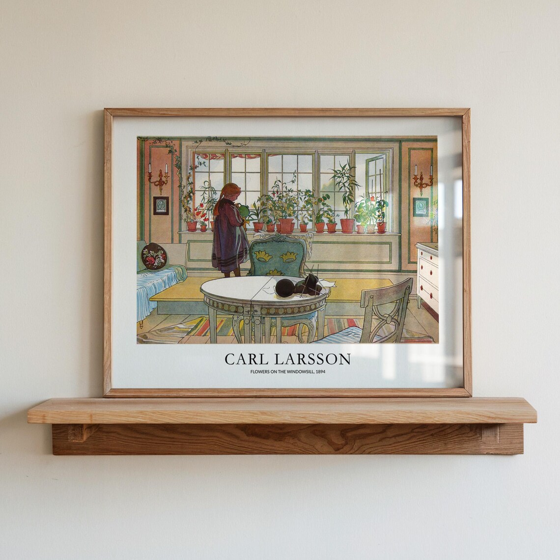 Carl Larsson Flowers On The Windowsill 1894 Classic Home Art Poster