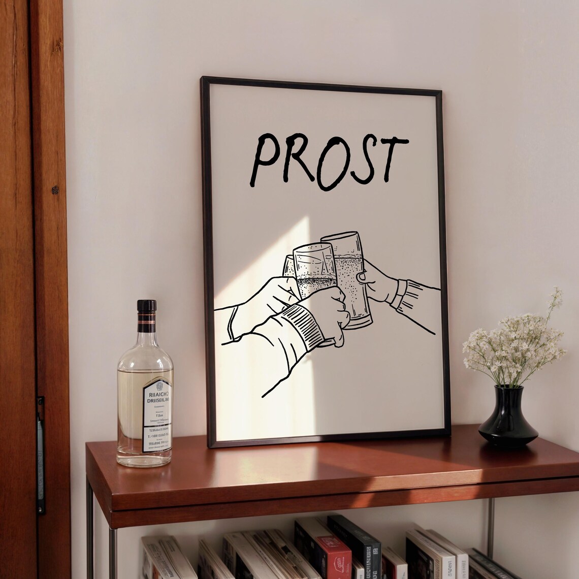 Prost German Bar Cart Decor, Eclectic Bar Art Print - Image 2
