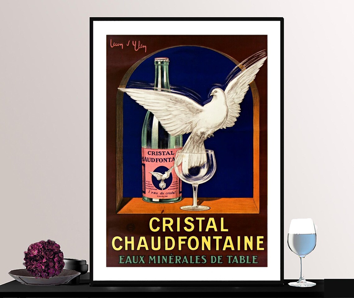 Cristal Chaudfontaine Vintage Food Drink Poster