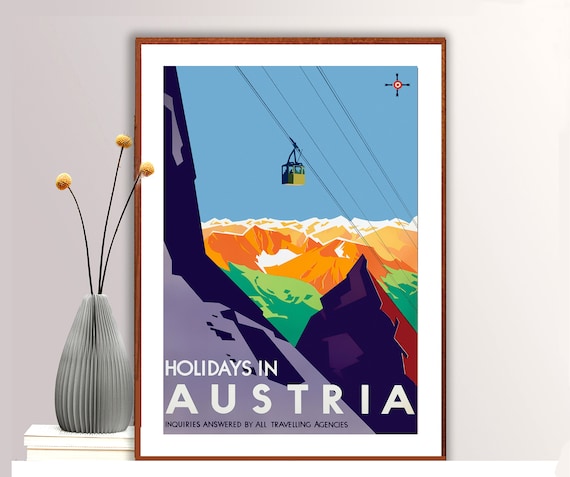 Holidays In Austria Vintage Travel Poster