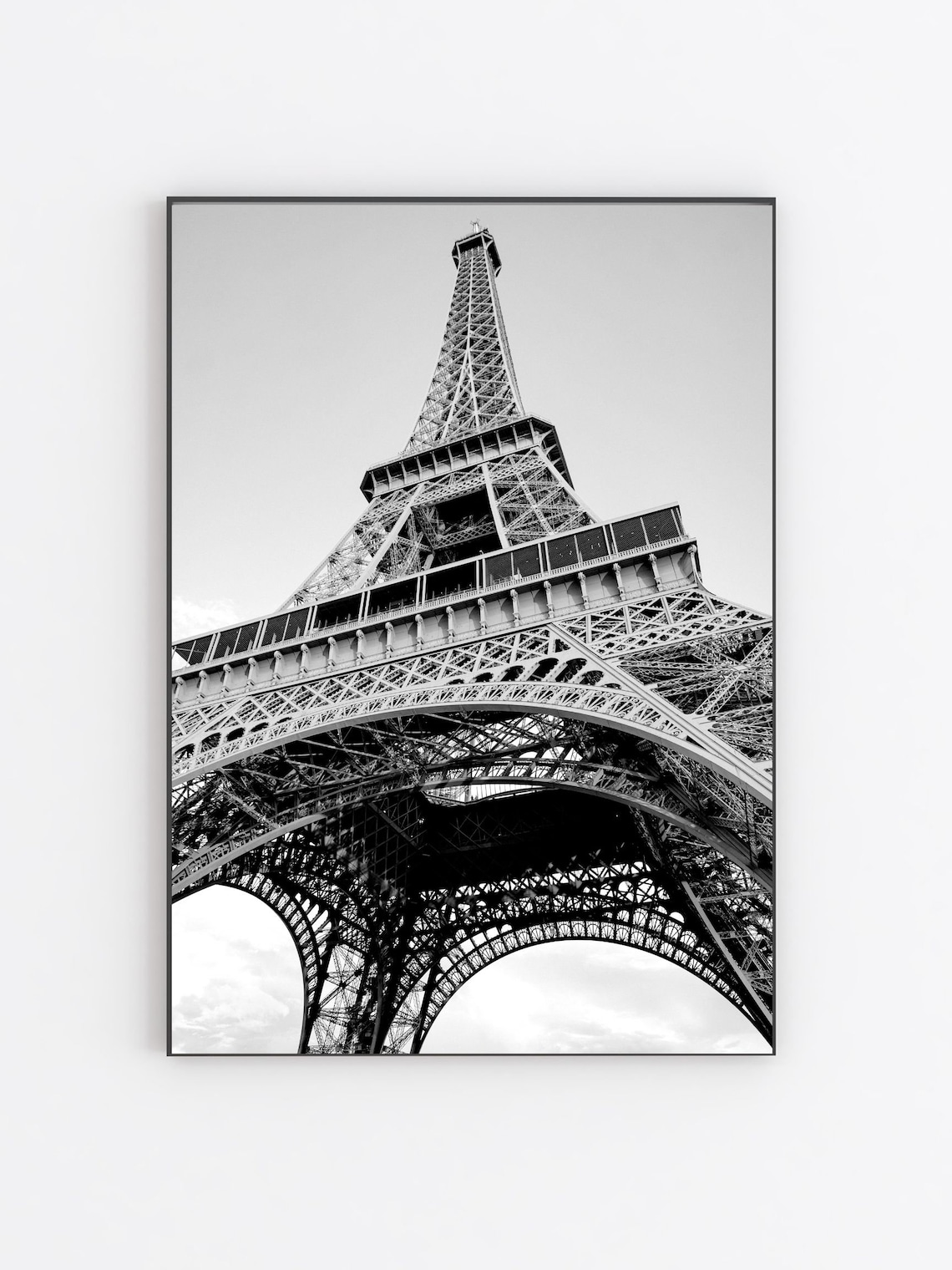 Eiffel Tower Paris Black And White Travel Poster - Image 3