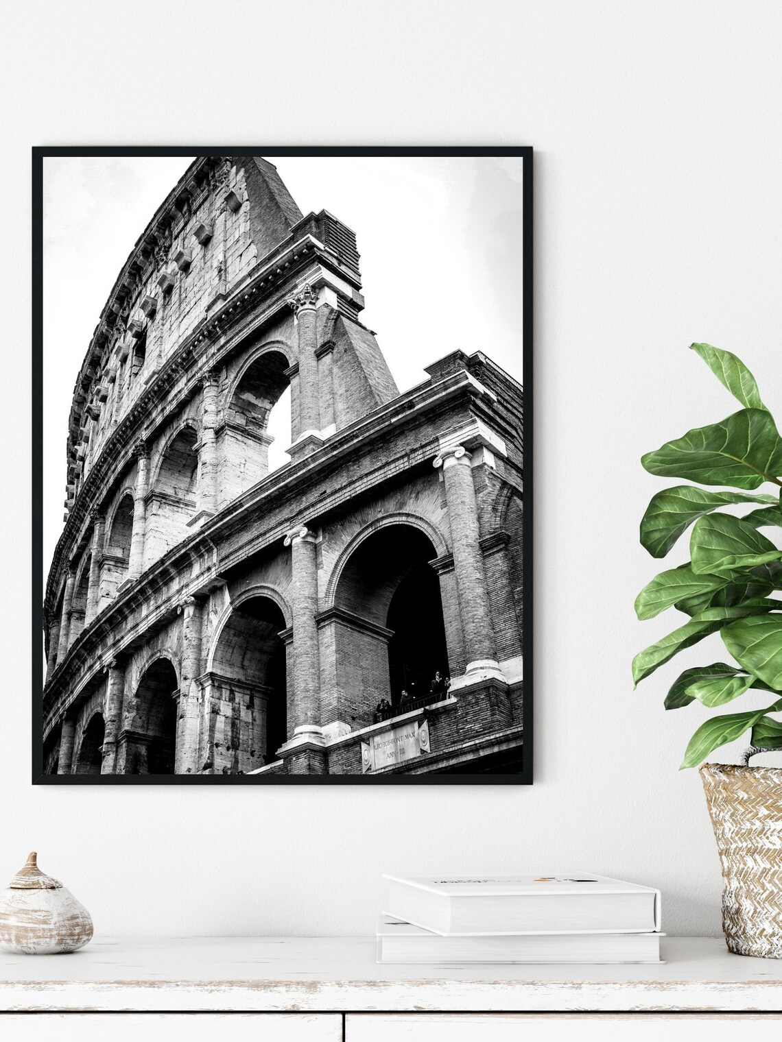 Colosseum Rome Black And White Travel Poster - Image 3