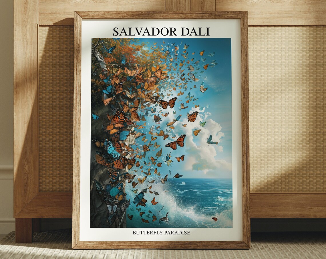 Salvador Dali Butterfly Surreal Art Print