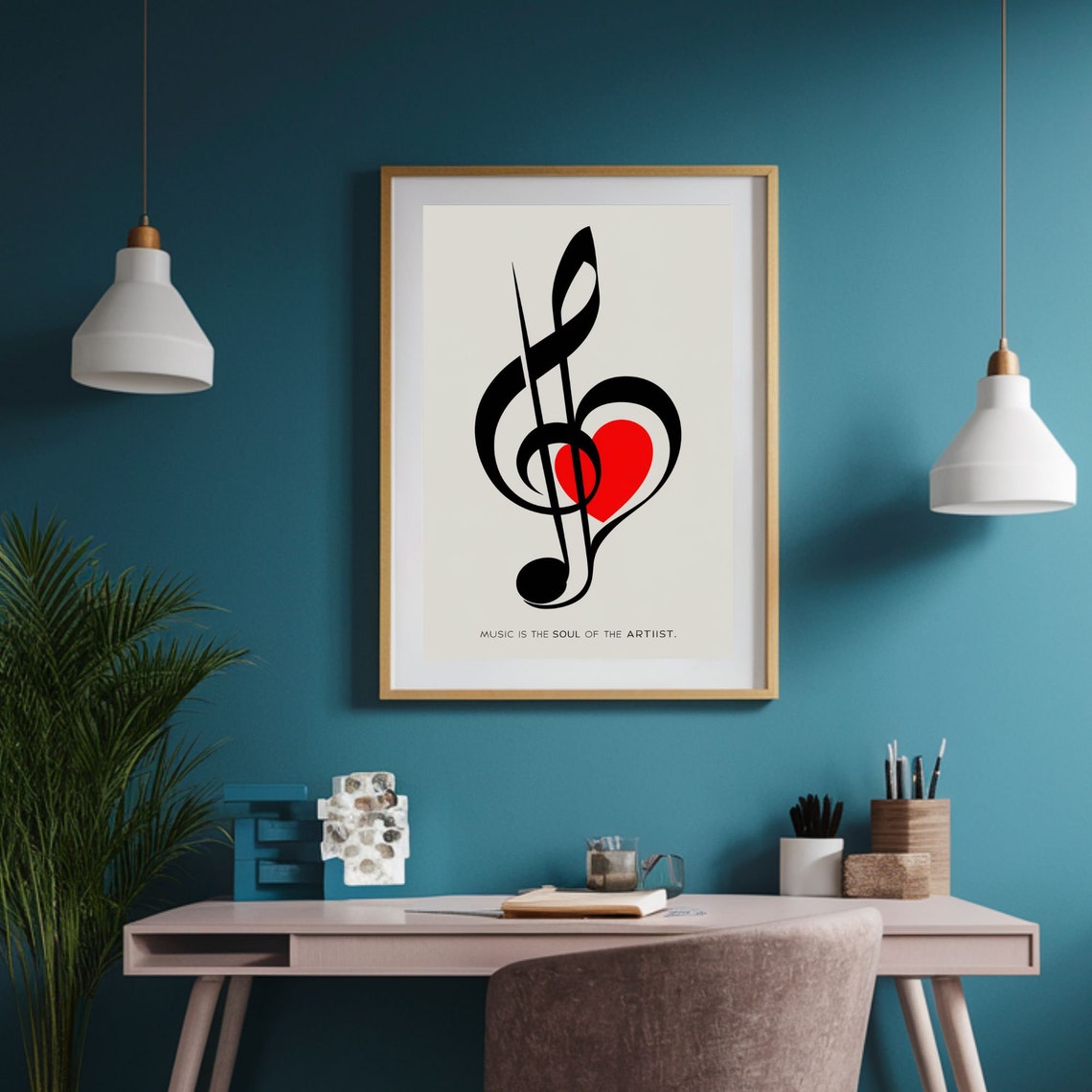 Music Is The Soul Of The Artiist Print Art Music Note Art Music Gift Poster Gift For Music Lovers Musicians - Image 5