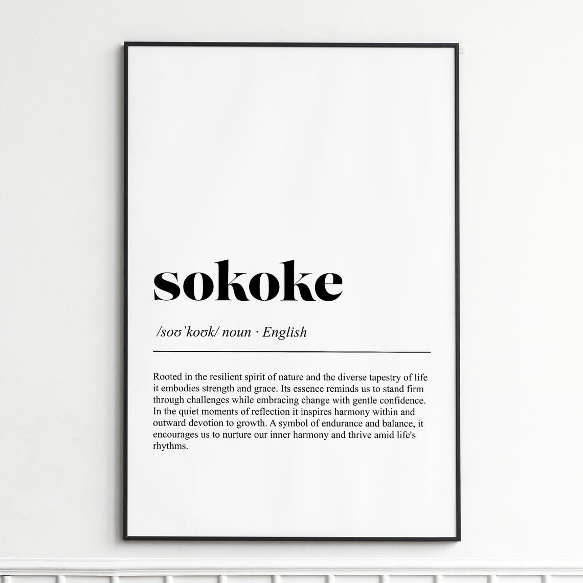 Sokoke Cat Breed Definition Elegant Dictionary Typography Poster