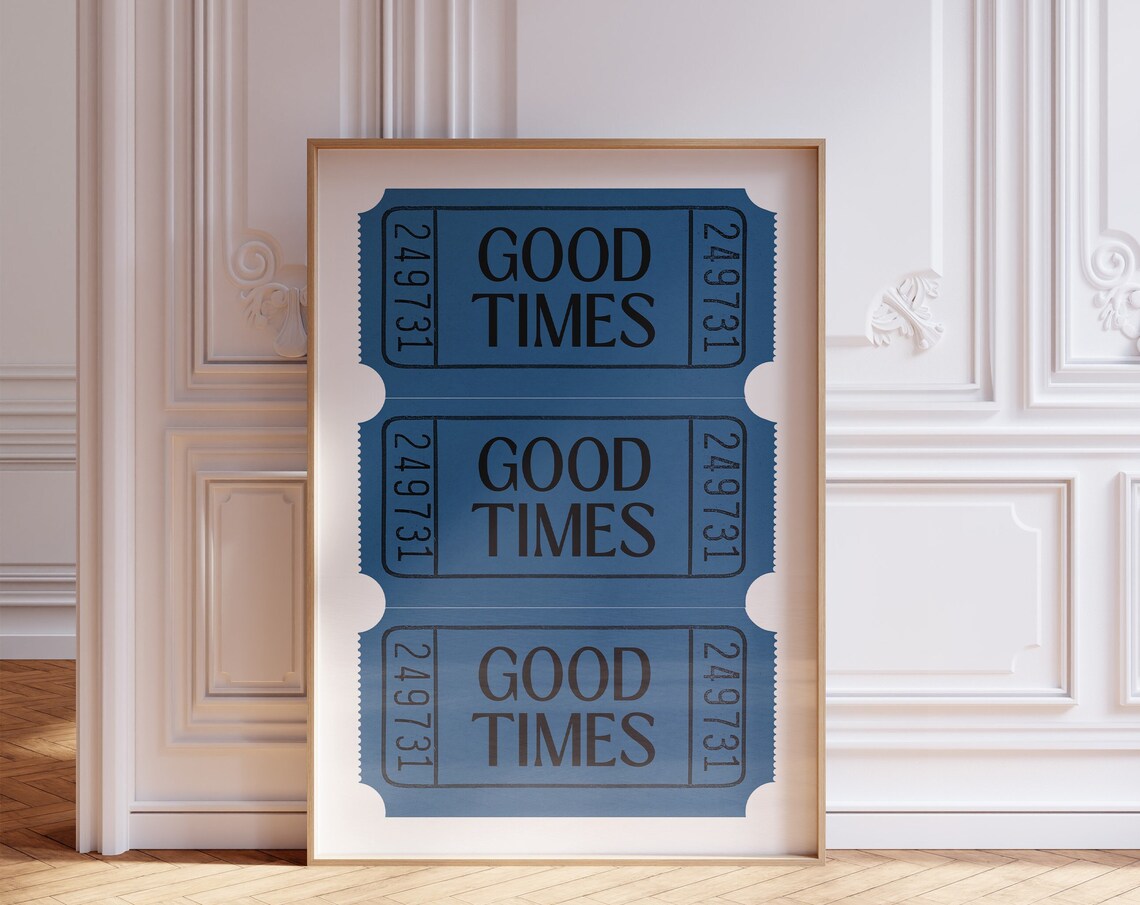 Navy Blue Aesthetic Art Print, Trendy Decor