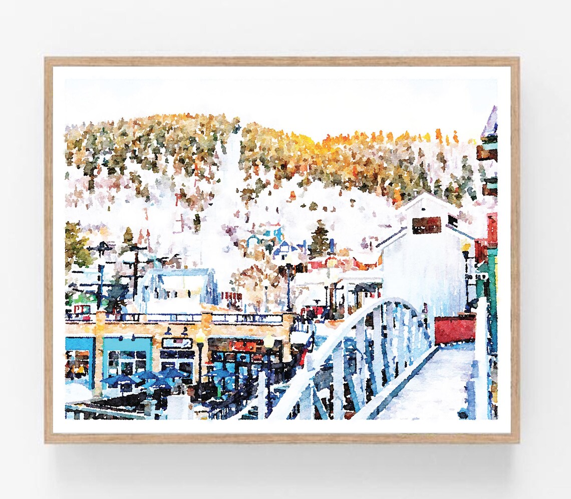 Park City Utah Snowy Landscape Travel Poster
