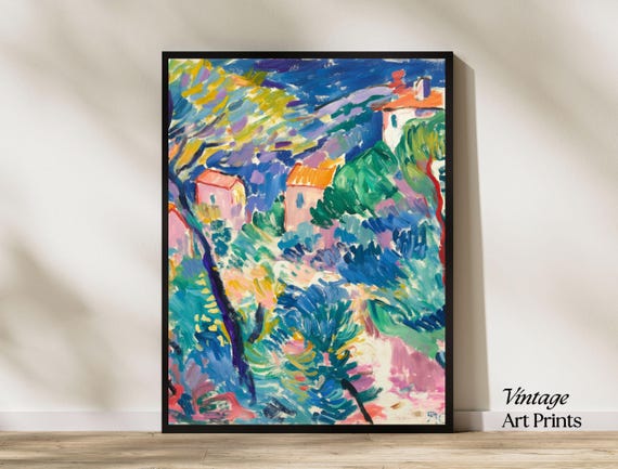 Henri Matisse Landscape At Collioure Fauvism Painting Abstract Art Print Colorful Poster Wall Art