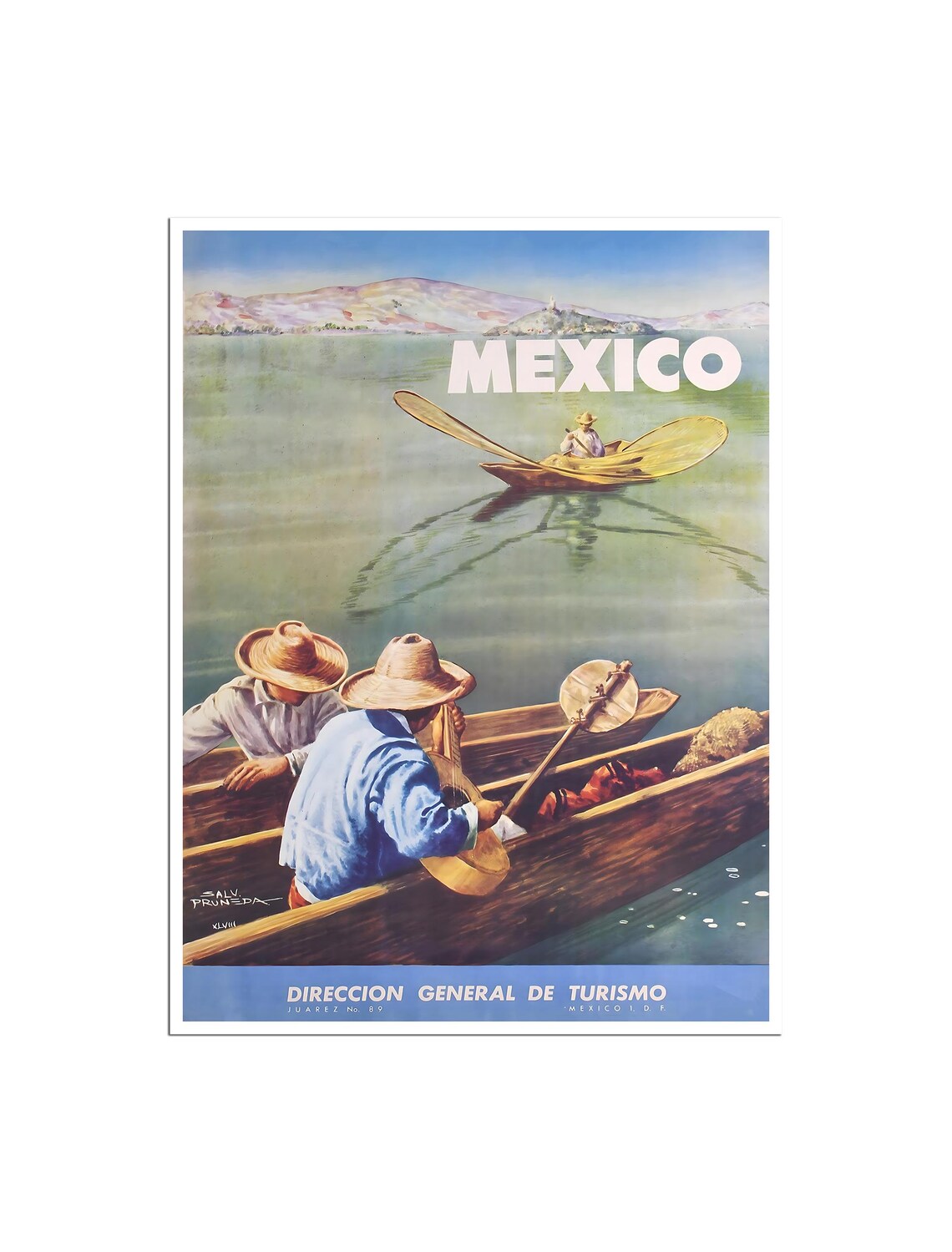 Mexico Travel Poster, Mexican Art Print Home Decor