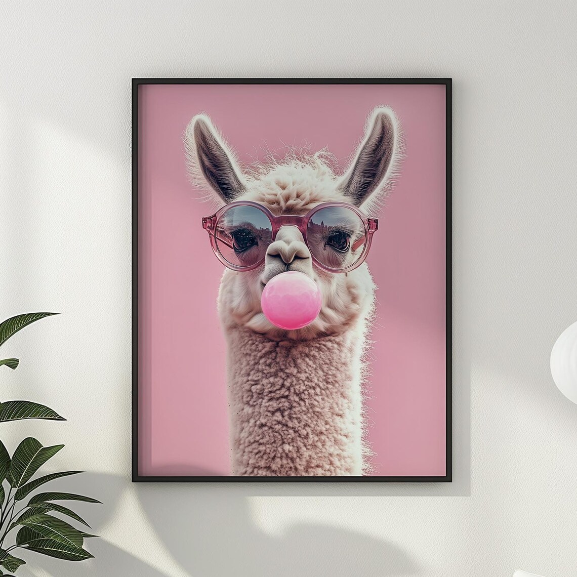 Llama Alpaca Funny Animal Poster Print, Modern Decor - Image 2