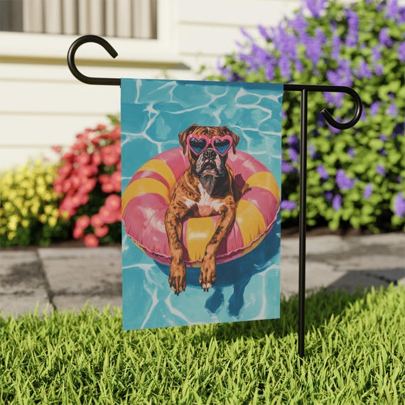 Summer Boxer Dog Garden Flag Cute Decor Outdoor Decoration Pet Lover Gifts Pool Party Flags Themed