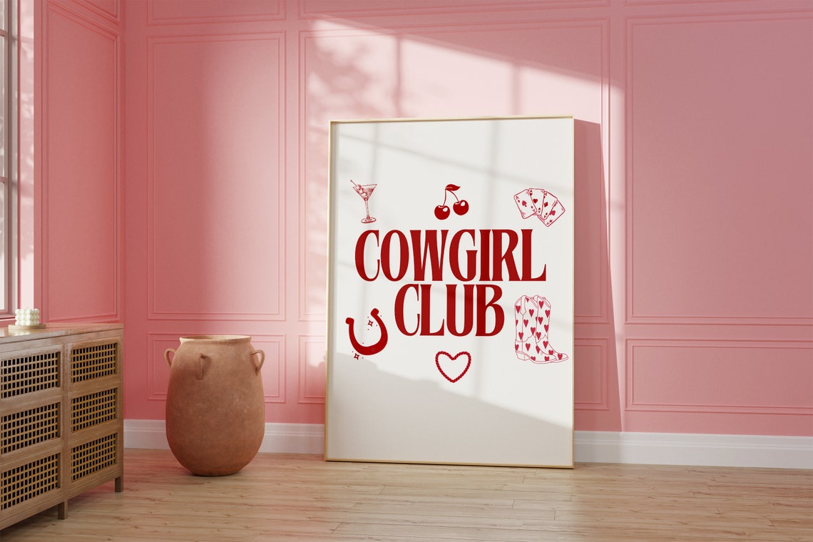 Cowgirl Aesthetic Vintage Western Art Rodeo Cowboy Western Print Cowgirl Western Aesthetic Western Decor Preppy Art - Image 2