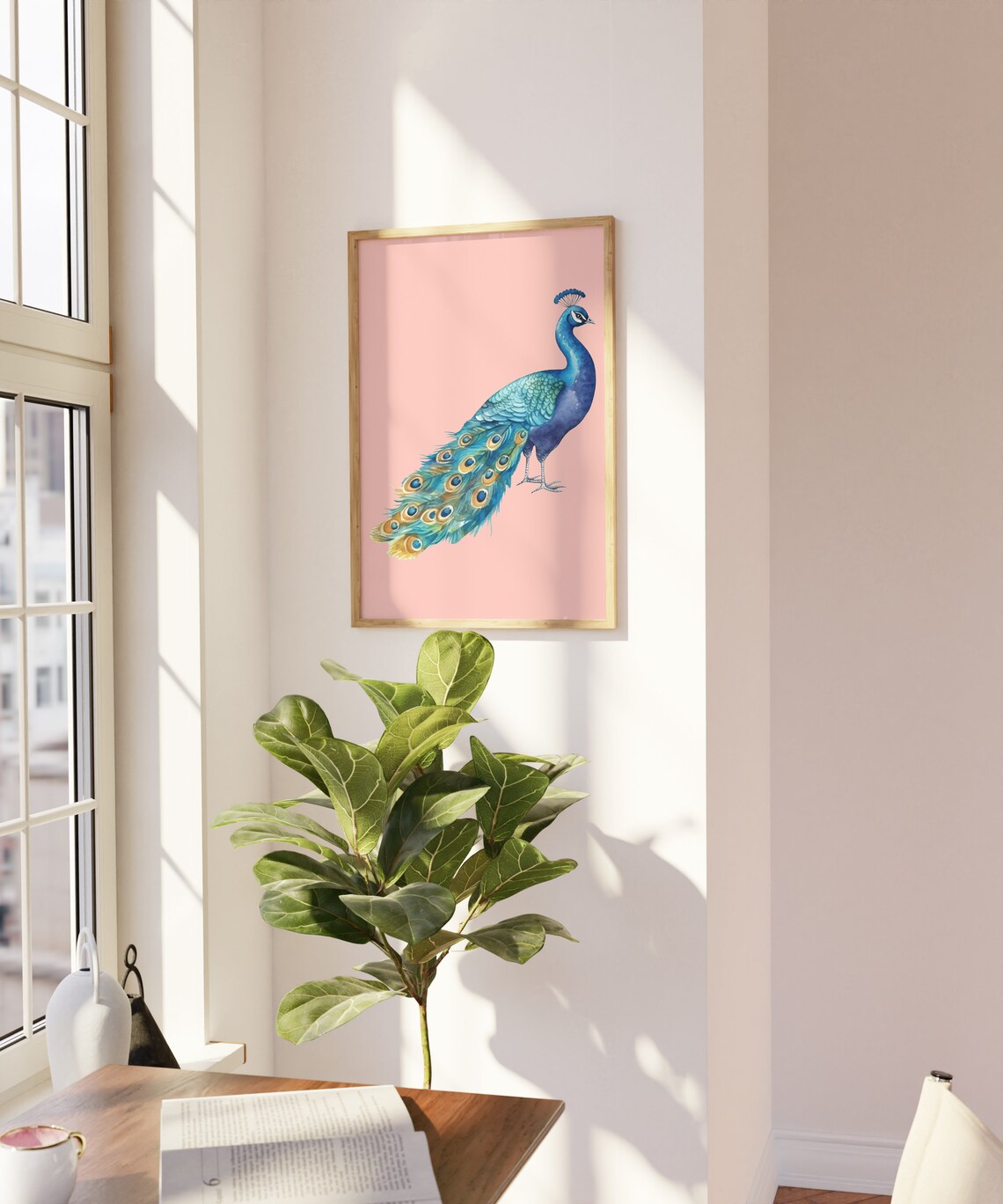 Peacock Home Office Wall Art Poster Print - Image 3