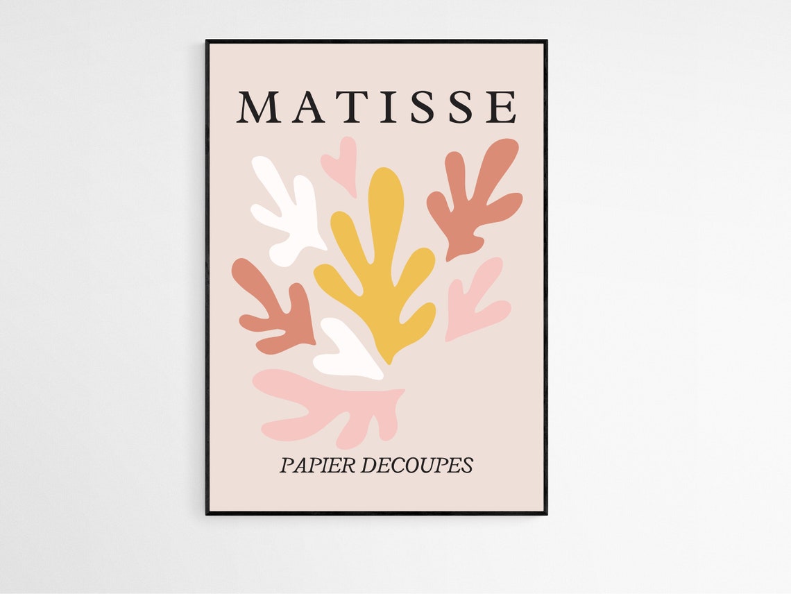 Matisse Papier Decoupes Cutout Coral Botanical Exhibition Poster