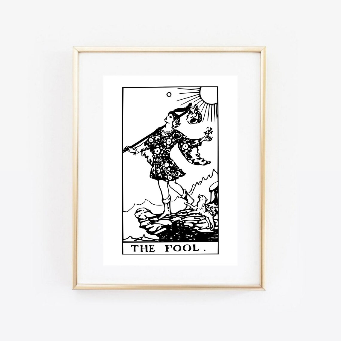 The Fool Tarot Card Rider Waite New Beginnings Mystical Art Print - Image 2