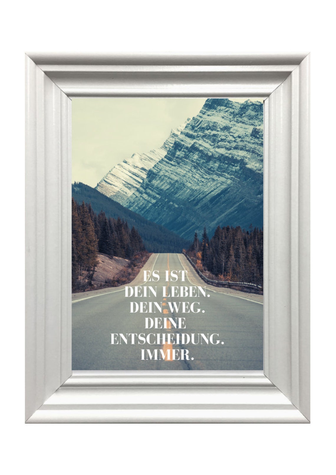 Din A4 Art Print Unframed Saying Its Your Life Your Way Motivation Typography Freedom Image Poster Gift - Image 3