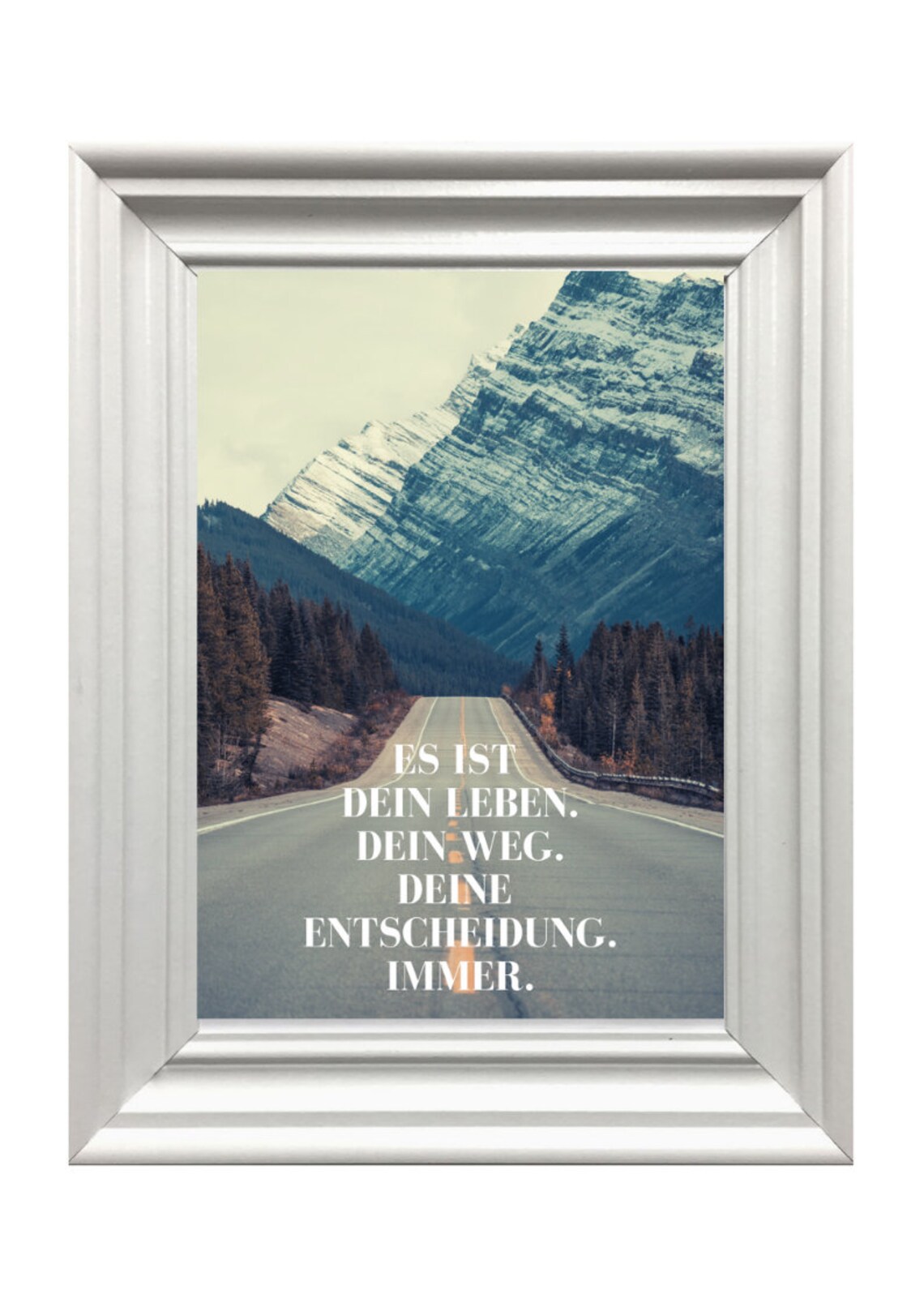 Your Life Your Way Mountain Road Scenic German Quote Travel Poster - Image 3