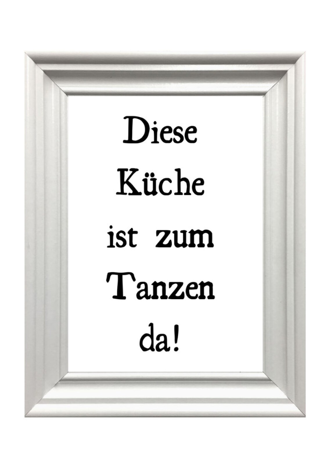 Kitchen Is For Dancing Funny German Kitchen Saying Typography Poster Print - Image 3