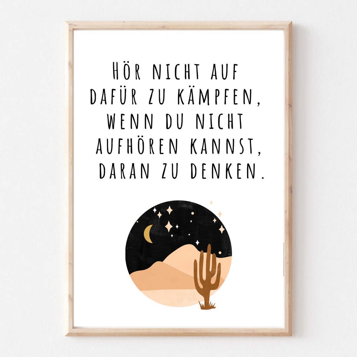 Din A4 Art Print Without Frame Saying Quote Dont Stop Fighting For It Motivation Encouragement Success Image Poster Gift - Image 3