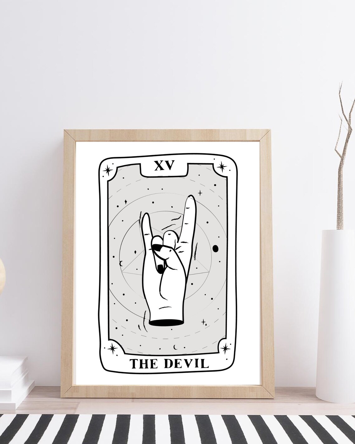 The Devil Tarot Card, Modern Fortune Telling Poster - Image 2