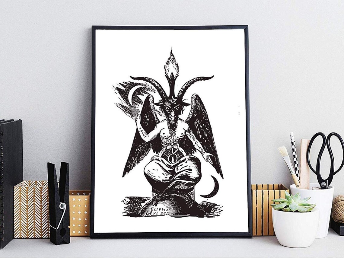 Baphomet, Illuminati Freemason Occultism Poster