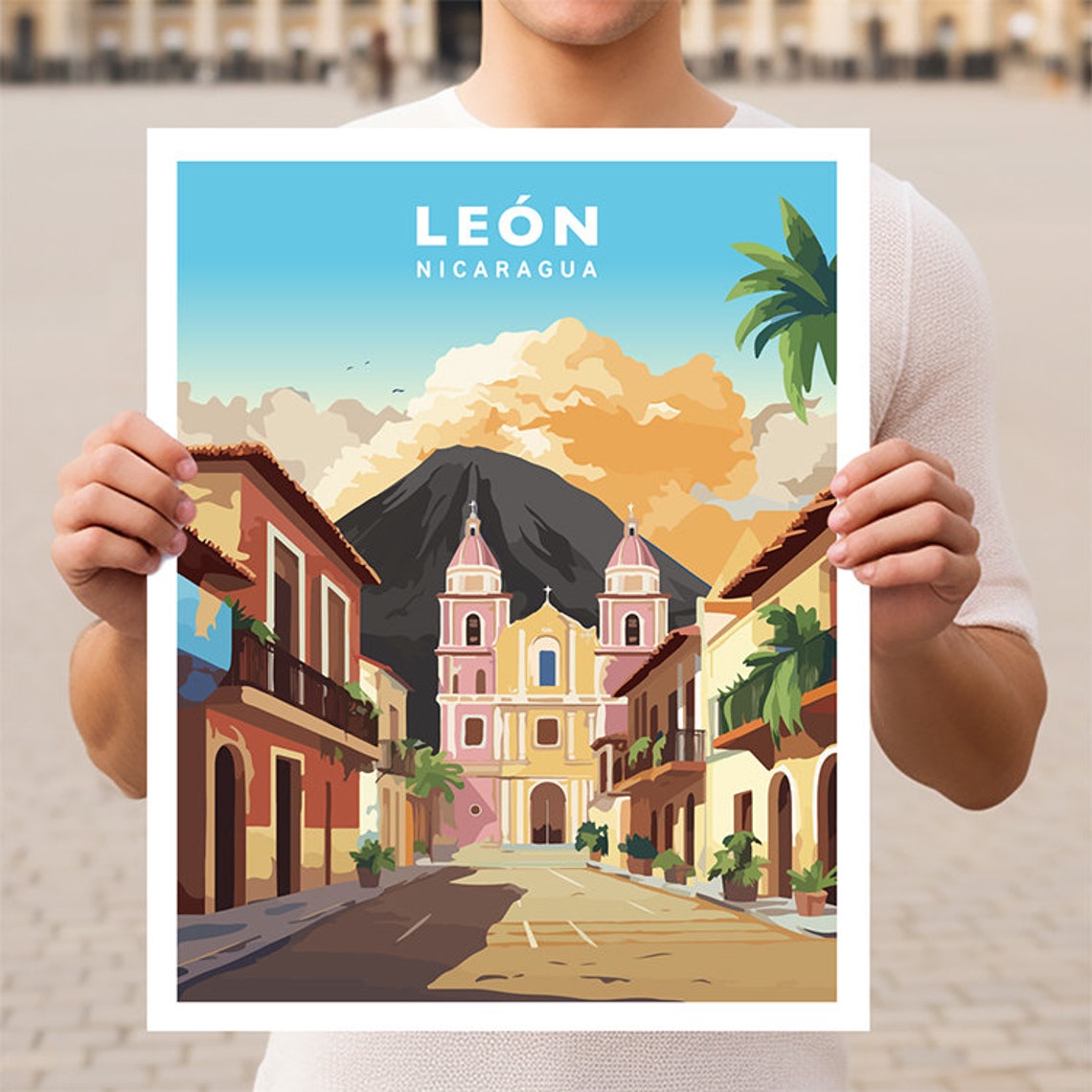 Len Nicaragua Leon Travel Wall Art Poster Print