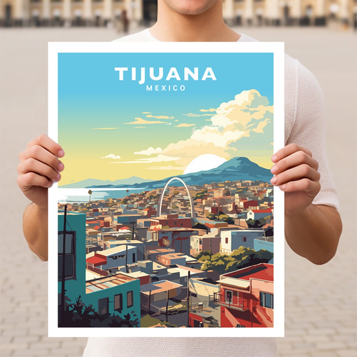 Tijuana Mexico Baja California Travel Poster