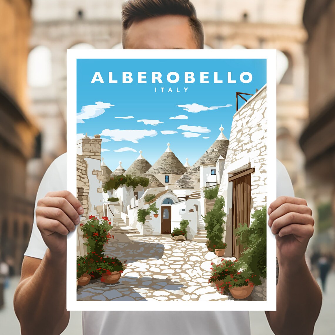 Alberobello Puglia Italy Travel Poster Print