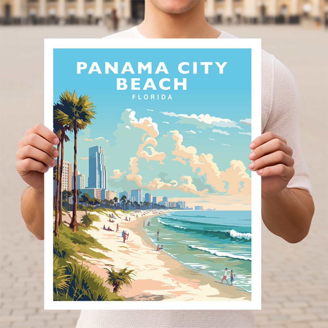 Panama City Beach Florida Travel Poster Print