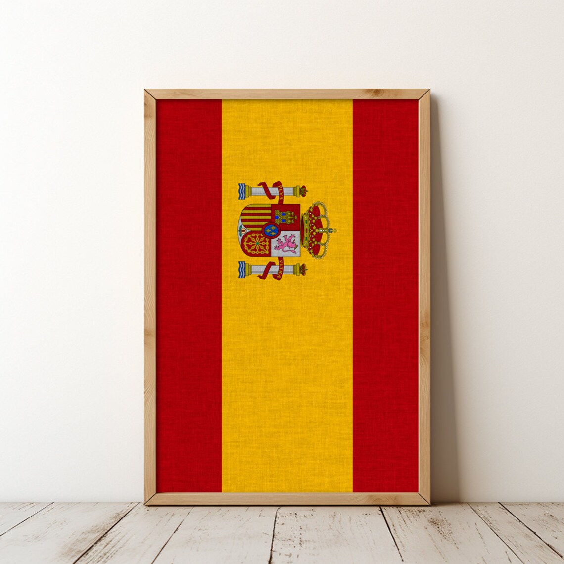Spain Spanish Flag Travel Poster, European Decor