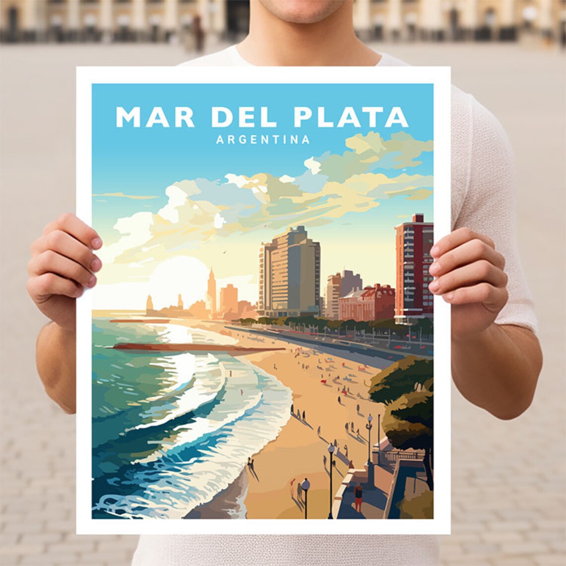 Mar Del Plata Argentina Travel Poster Print
