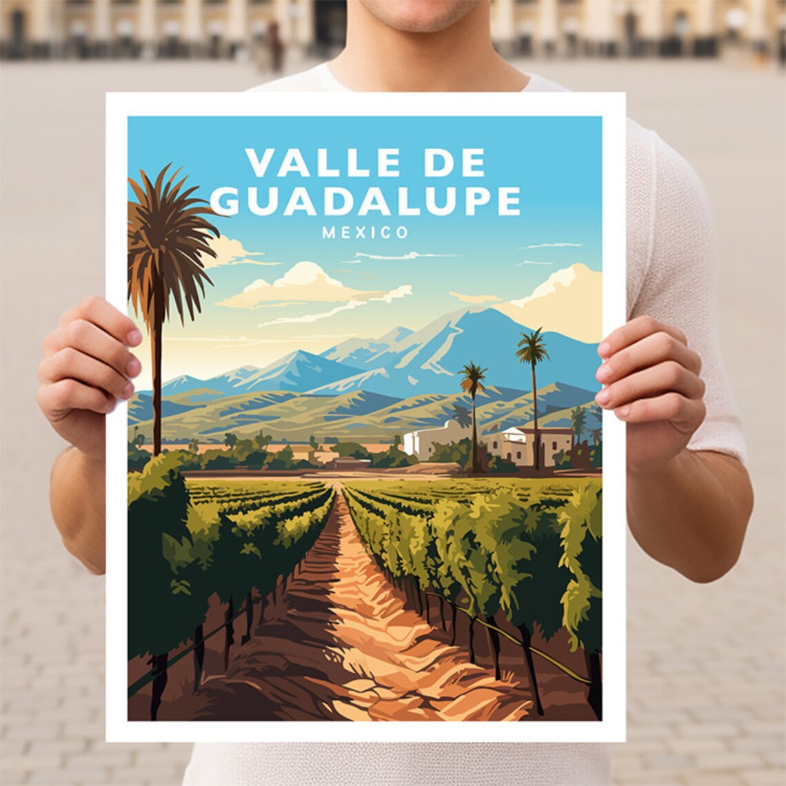 Valle De Guadalupe Mexico Travel Poster Print