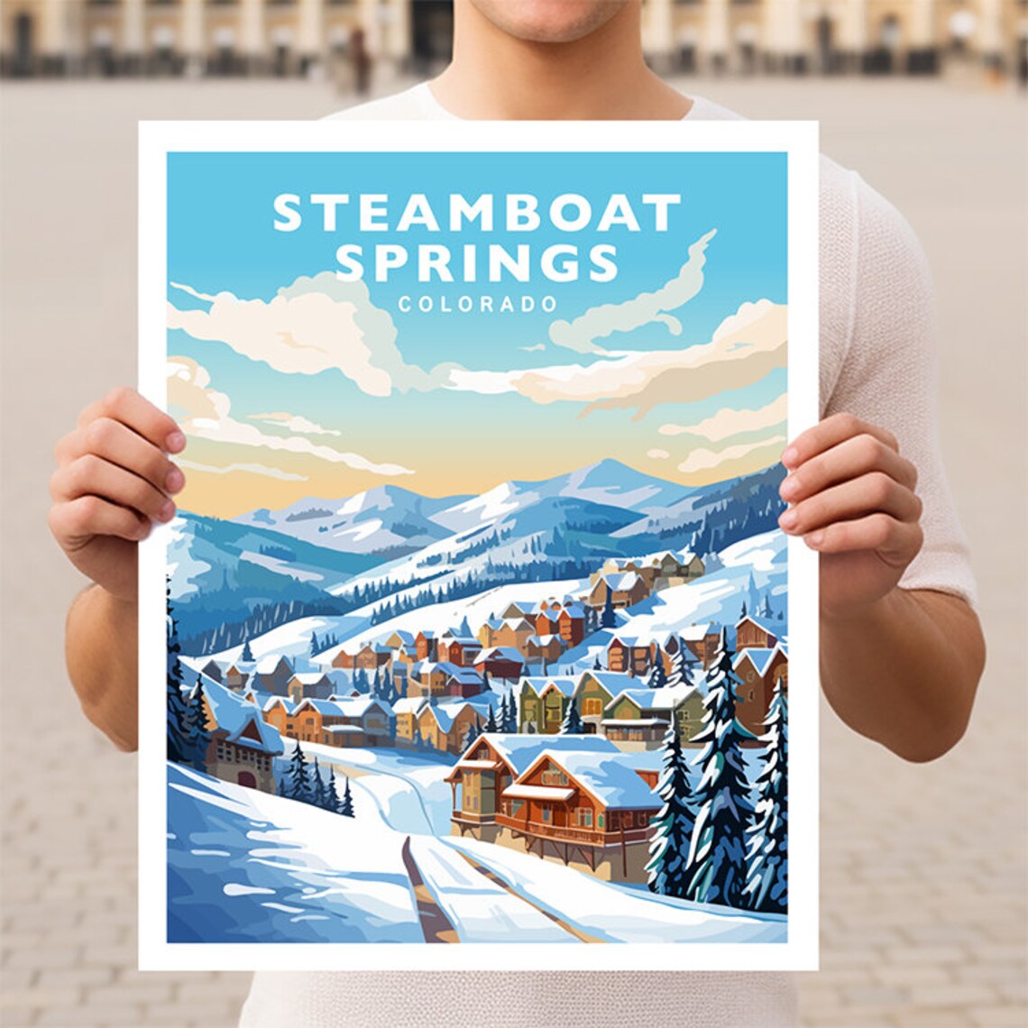 Steamboat Springs Colorado Travel Poster Print