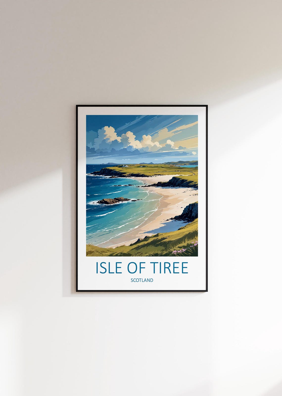 Isle Of Tiree Print Scottish Islands Print Scottish Prints Tiree Poster Scotland Travel Print Scottish Gifts Travel Poster Island Art - Image 2