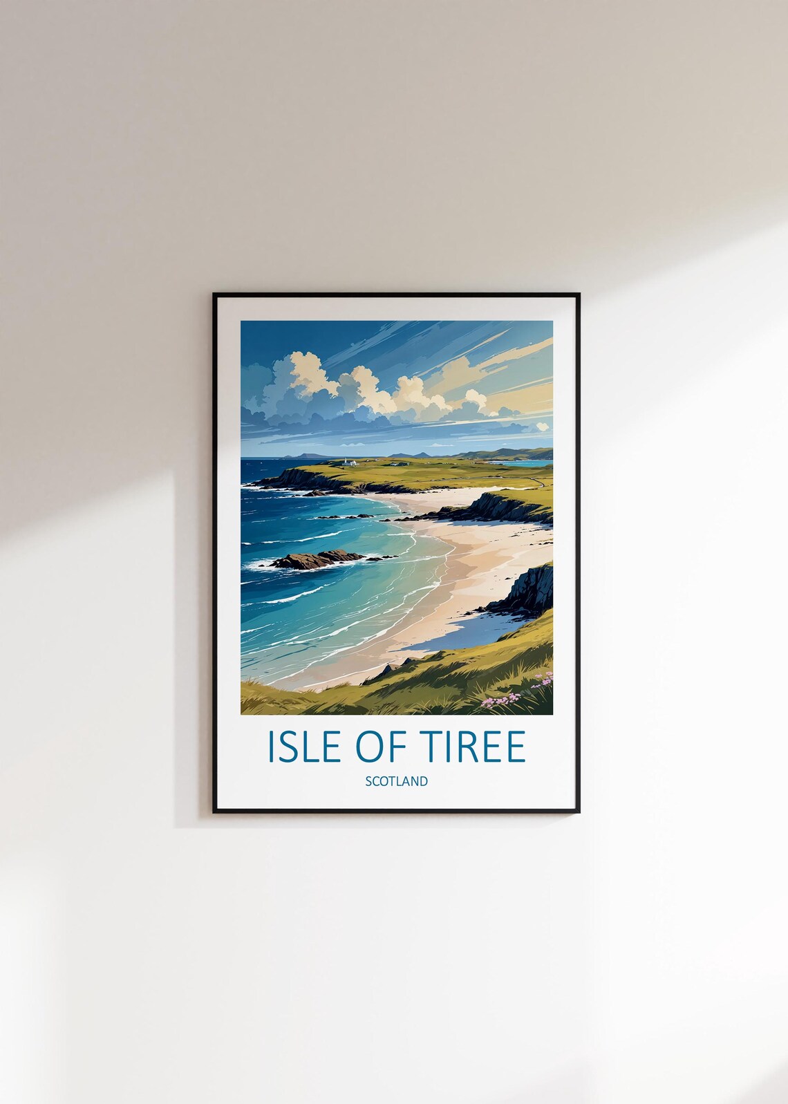 Isle Of Tiree Scotland Turquoise Coastline and Sandy Beach Poster - Image 2