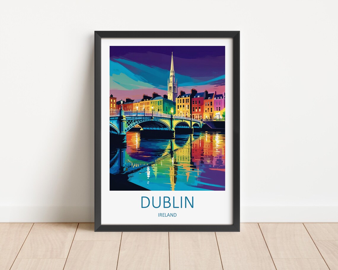 Dublin Print Dublin Wall Art Dublin Poster Dublin Gifts Dublin Travel Print Ireland Print Ireland Gifts Dublin Ireland Travel Gift
