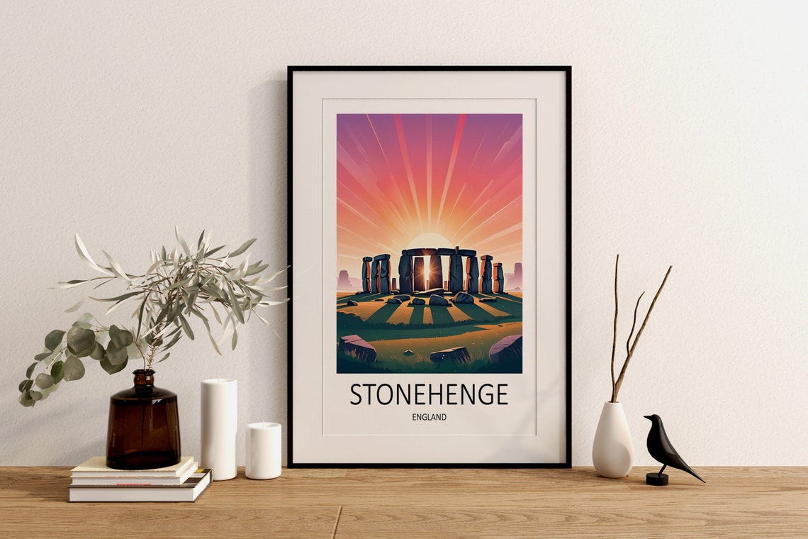 Stonehenge Print Stonehenge Poster England Travel Print Stonehenge Uk Wall Art England Travel Gift Stonehenge Wall Art Uk Art Prints - Image 2