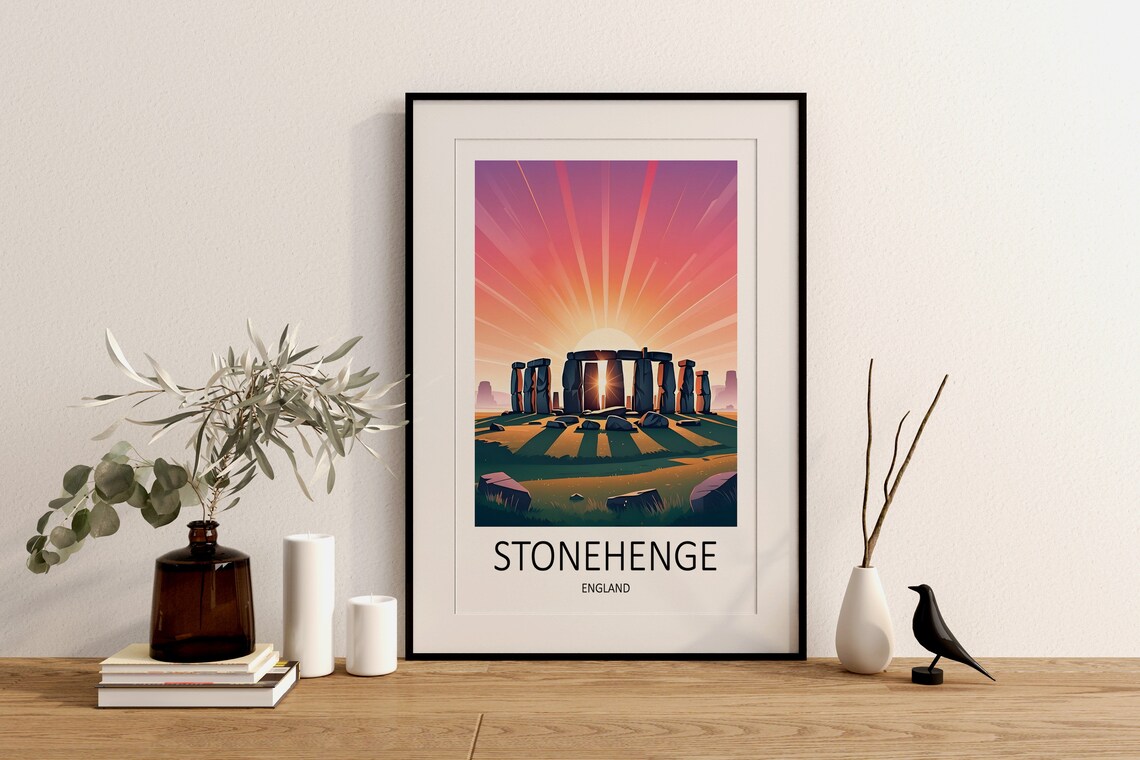 Stonehenge Sunrise Over Ancient Stones England Travel Poster - Image 2