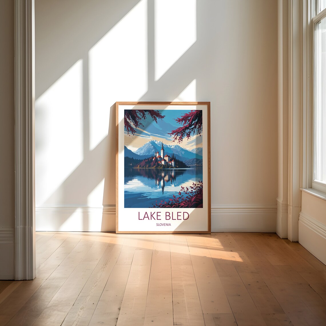 Lake Bled Slovenia Island Church Alpine Lake Reflection Travel Poster - Image 6
