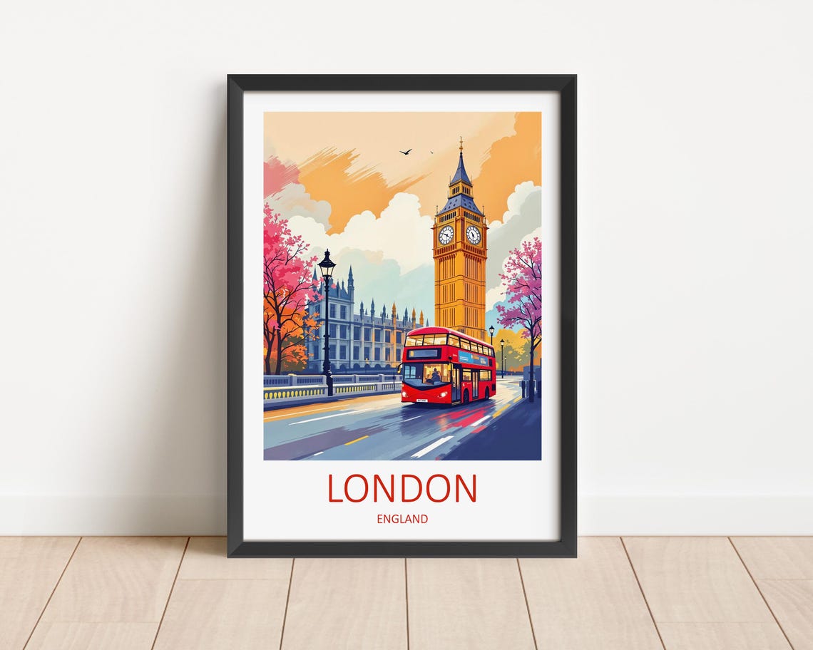 London Travel Print London Poster Wedding Gift Print Of London Travel Gift London Uk Art Print Home Decor Gifts Big Ben Poster Print