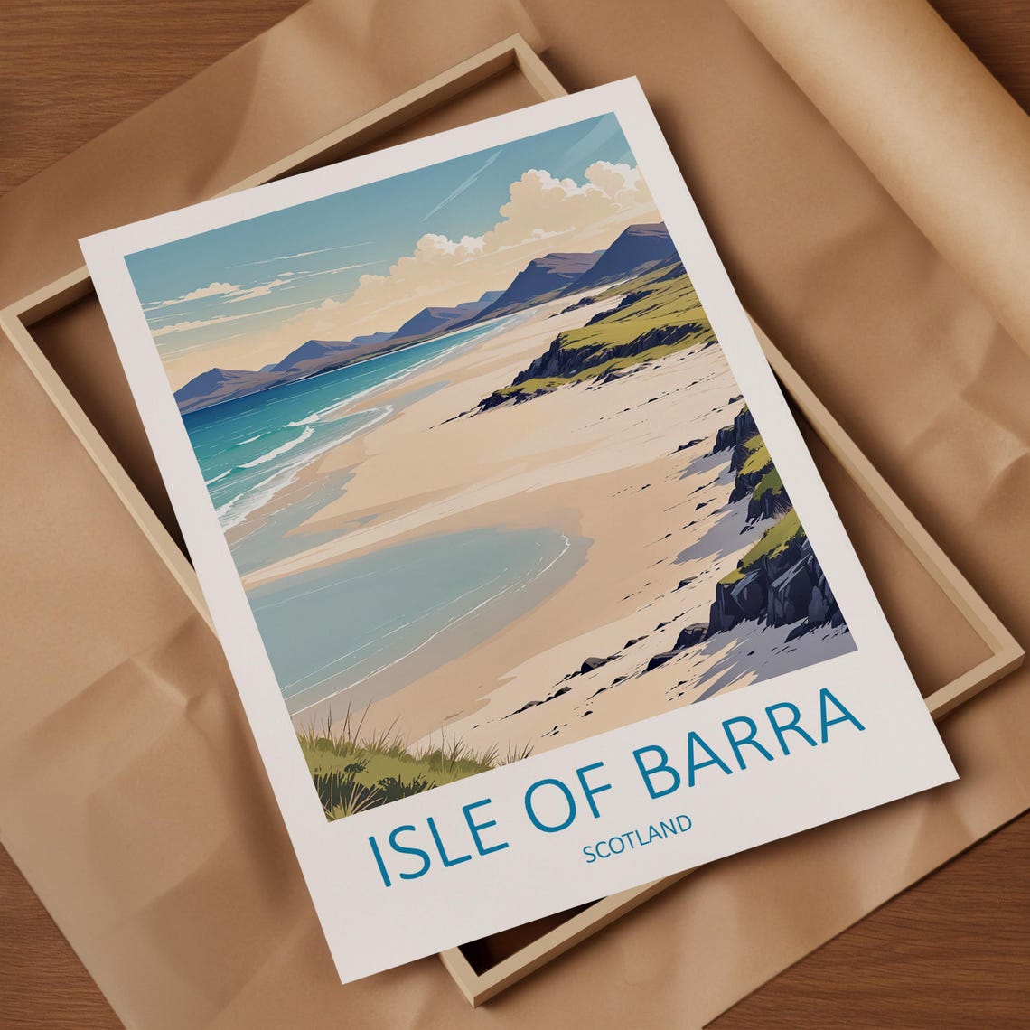 Isle Of Barra Print Isle Of Barra Poster Scottish Prints Barra Print Scotland Travel Print Scottish Isle Print Scotland Poster - Image 4