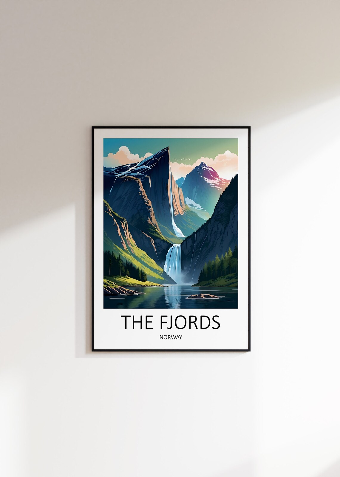 Fjords Print Fjords Poster Fjords Norway Travel Print Norway Print Norway Poster Norwegian Prints Travel Gift Scandinavian Wall Art - Image 3