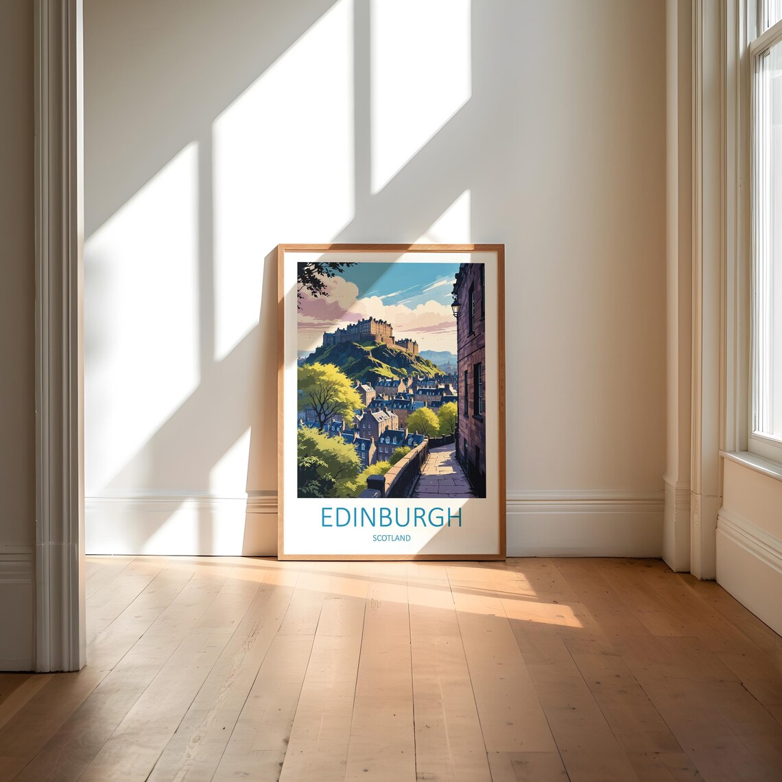 Edinburgh Scotland Castle Royal Mile Historic Street View Poster - Image 6