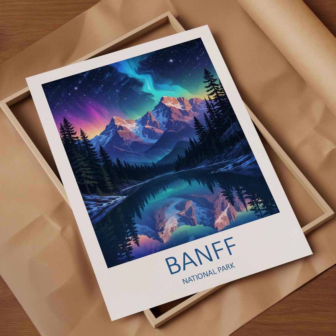 Banff Travel Poster, Rocky Mountains Canada - Image 4