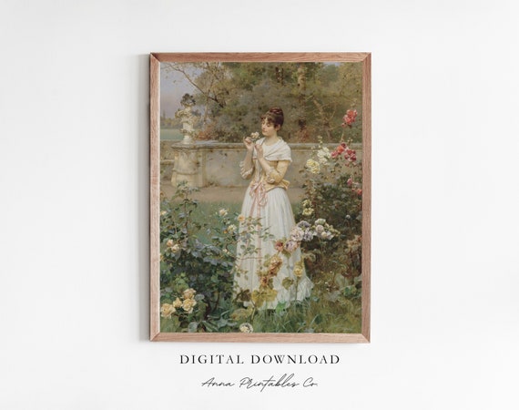 Rose Amongst Roses Vintage Cottagecore Art Print