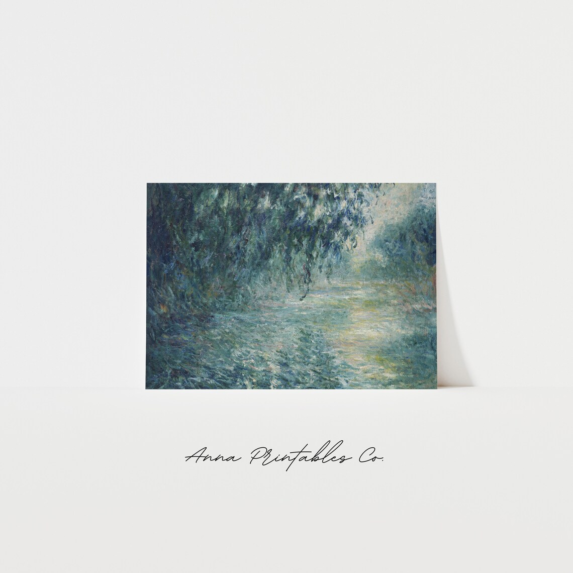 Claude Monet Abstract River Landscape Vintage Art Print