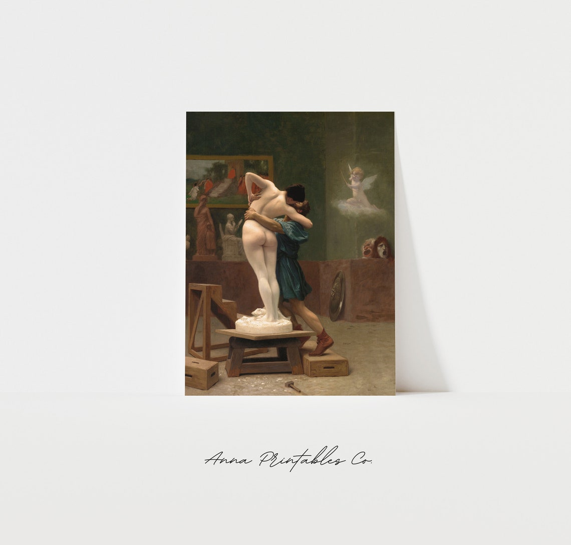 Jean Leon Gerome Pygmalion And Galatea Sculptor Studio Painting Poster