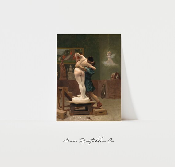 Jean Leon Gerome Pygmalion And Galatea Sculptor Studio Painting Poster